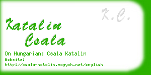 katalin csala business card